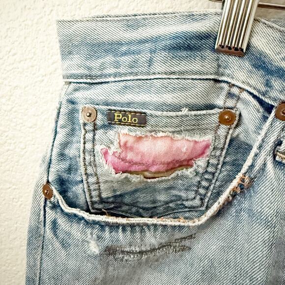 POLO RALPH LAUREN | Sullivan Slim Repaired Arroyo Laguna Aztec Patchwork | 33x30 - Picture 5 of 14